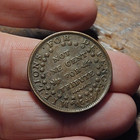 Ex  Cond  1841 Hard Times Token    millions For Defence Not One Cent For Tribute   