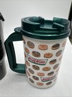3 Krispy Kreme 16 Oz Coffee Travel Cup Mug Reusable Tumbler Lot Doughnuts