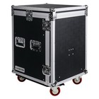 Sound Town 14u Pa Dj Rack Road Case 11u Slant Mixer Top Dj Table  stmr-14uwt 