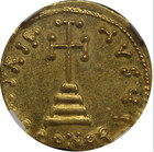 Byzantine Gold Solidus Tiberius Iii Ad698-705 Ngc Ms Ancient Roman Coin