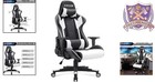 Gaming Chair Leather High Back Office Desk Racing Executive Ergonomic White