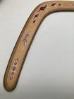 Vintage Wooden Kangaroo Australian Boomerang With Lands    End Carrying Bag Case