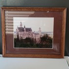 Vtg  Neuschwanstein Castle At Fussen Photo Frame 15  12 German Art Collectible