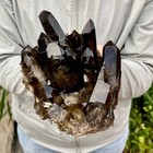 2 07lb Natural Smoky Black Quartz Cluster Crystal Specimen Healing