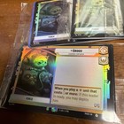 Star Wars Unlimited Trading Card Game Mandolorian   Grogu Foil Promo Amc Lot Of9