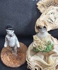 Penny Dolls-bride groom Rare Miniature Bisque Porcelain -antique germany 1890-19