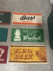 6 Bar Pub Beer Towel Sign Bass Ale Keo Grolsch Murphys Irish Stout Whitehead Old
