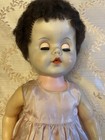 21    Large Vintage Baby Doll Brown Hair Blue Eyes Hard Plastic 1950s - 1960s