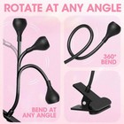 Usb Black Reading Light Flexible Led Lamp Laptop Computer Clip On Bed Desk Table