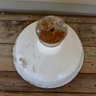Vintage Miller 14  White Enamel Porcelain Barn Warehouse Light
