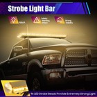 96 Led Amber Strobe Light Bar For 12 24v Universal Car Tow Truck Wrecker Yellow