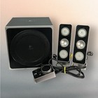 Logitech Z4 2 1 Computer Speaker System W Volume Control Complete Tested