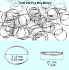 100pcs Key Rings Bulk  Split Key Rings  Keychain Rings And Crafts 1 Inch  25mm 