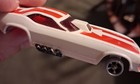 Aurora Afx  White red Plymouth  Cuda Funny  Car Body  Read