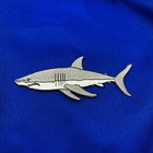 Great White Shark Patch Embroidered Iron-on Fish Jaws Carcharodon Carcharias New
