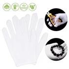 White Cotton Work Gloves Soft Thin Jewelry Coin Inspection Handling Gloves Us
