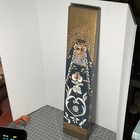 Oaxaca Virgen De La Soledad Wood Icon Painting Irene Ferrer Map Mexico Folk Art 