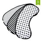 3-pack Muslin Burp Cloths Black   White Set Soft Absorbent Baby Bibs