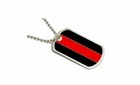 Fire Department Reflective Thin Red Line Dog Tag