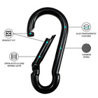 10 Pack Black Carabiner Clip  1 57 Inch Heavy Duty Spring Snap Hook