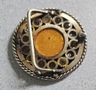 Vintage Stainless Steel Native American Headress Belt Buckle 2-1 2 