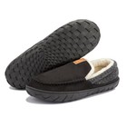 Moccasins For Men Memory Foam Warm Plush Slippers indoor Outdoor 10 Black