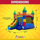 Inflatable Bounce House Commercial With Slide Kids Rainbow Jumping Castle Blower