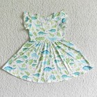 Summer Toddler Baby Girls Cute Dinosaur Short Sleeve Dress Birthday Gift