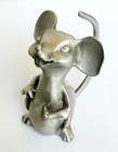 Vtg Hudson Pewter Big Ear Smiling Mouse Figurine Solid Heavy Figure 2  Signed