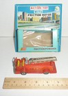 Vintage Action Toy Tin Friction Fire Truck Original Box Tiny Giant Sss Open Box