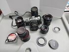 Vintage Minolta Sr-t 101 Camera   Lenses Lot  untested  W  Case