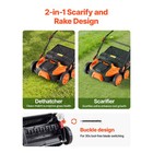Uimoso 16-inch Electric Lawn Dethatcher And Scarifier 2-in-1 Equipment 15 Amp