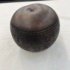 African Calabash Carved Wood   Gourd African Tribal Art Figurine