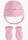 Nike Baby Girls  2-piece Hat   Mitten Set  pink  6a2781-a8f  white  12-24 Months