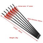 12pcs 20   Archery Carbon Crossbow Bolt Arrows 12pcs 100grain Broadheads Hunting