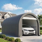 10  X 16  Carport Storage Tent Anti-uv Pe Portable Garage  Gray