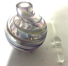 Rosetree New Orleans Lavender Iridescent Art Glass Perfume Bottle Signed 1999