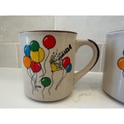 Vintage Herzfeld s Florida Souvenir Coffee Mugs Speckled Stoneware Set Of 2 1983