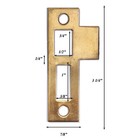 Antique Brass Strike Plates For Mortise Locks  1 4  Spacing  Nstp72
