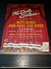 The Dolly Sisters Rare Original Promotional Fold Out Piece  Betty Grable
