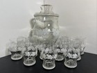 Grape Leaf Pitcher And 12 Glasses Vintage Mcm Retro