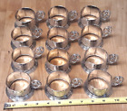Victorian Italy 800 Silver Plate Bridal Set Of 12 Demitasse  12 Saucers    Sugar