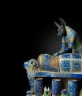 Rare Large Ancient Egyptian God Anubis Statue Mummifying King Tut B c Antique