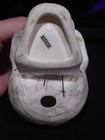 Rare Vintage Japan Bisque Skull Incense Burner Votive Spring Jaw