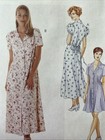 Mccalls Sewing Pattern  8055 Size C 10 12 14 Dresses Two Lengths Button Front