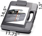 Portable Clipboard Storage Plastic Case For A4 Sizes  Charcoal  8331  11-3 4 w X
