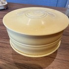 Vintage French Ivory Celluloid 3pc Vanity Dresser Set Art Deco Powder Box