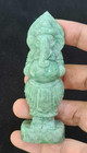 Natural Burmese Jadeite Type A Hand Carved Ganesha Statue 3 4    Green Jade 