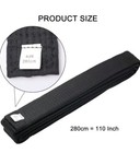 New Martial Arts 1 5  Wide Karate Taekwondo Judo Solid Color Black Belt 280 Cm