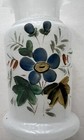 Antique Victorian Hand Painted Blown Bristol Glass Vase 6    Tall